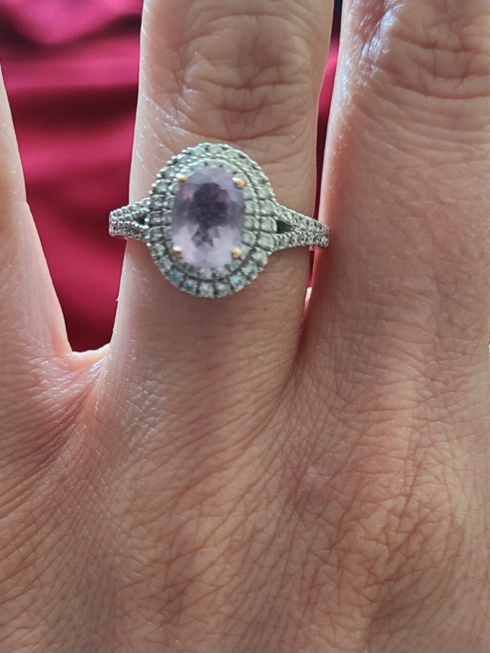 Neil Lane Oval Amethyst and Diamond Ring - Picture 3 of 8